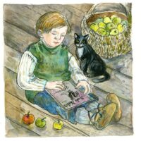 „Kui Arno isaga koolimajja jõudis...” / koostajad M. Müürsepp ja A. Kalavus, 2007, akvarell, pliiats