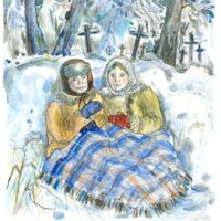 „Kui Arno isaga koolimajja jõudis...” / koostajad M. Müürsepp ja A. Kalavus, 2007, segatehnika (akvarell, pliiats)