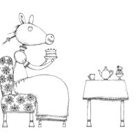 Piret Raud. „Teistmoodi printsessilood”, 2013, tušš