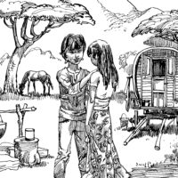 Aino Pervik „Arabella, mereröövli tütar”, 1982, tušš