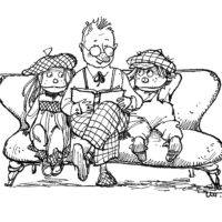 Edgar Valter „Isand Tuutu ettevõtmised”, 1997, tušš