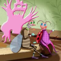 Andrus Kivirähk. „Kaka ja kevad”, Varrak, 2009, harilik pliiats, arvutitöötlus