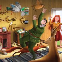 Kristiina Kass. „Nõianeiu Nöbinina”, Tänapäev, 2010, harilik pliiats, arvutitöötlus