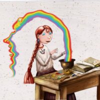 Kristiina Kass. „Nõianeiu Nöbinina”, Tänapäev, 2010, harilik pliiats, arvutitöötlus