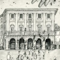 Dino Buzzati. „Maailma lõpp”, 2014, harilik pliiats