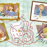 Anti Saar. Pärt and the Last Piece of Cake, Päike ja Pilv, 2018, digital drawing, mixed media