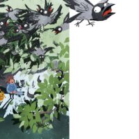 Mihhail Stalnuhhin. The Clash in Crowtown, a.k.a. Village Stories, Argo, 2017, digital drawing, mixed media