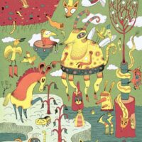 Illustratsioon „Kingad“, 2015, sulepea, arvutitöötlus