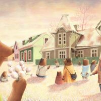 Gerda Märtens. Virmalised, Koolibri, 2020, guašš