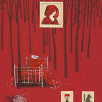 "Punamütsike", 2017, ofort, tušš, guašš