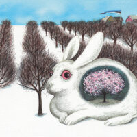 Ajakiri Täheke, 2017, nr 2, kaas, akvarell, tindipliiats