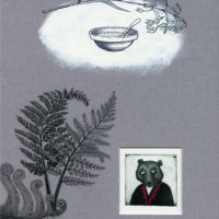 Jaanus Vaiksoo. "Kolm sügist", 2017, ofort, tušš, guašš