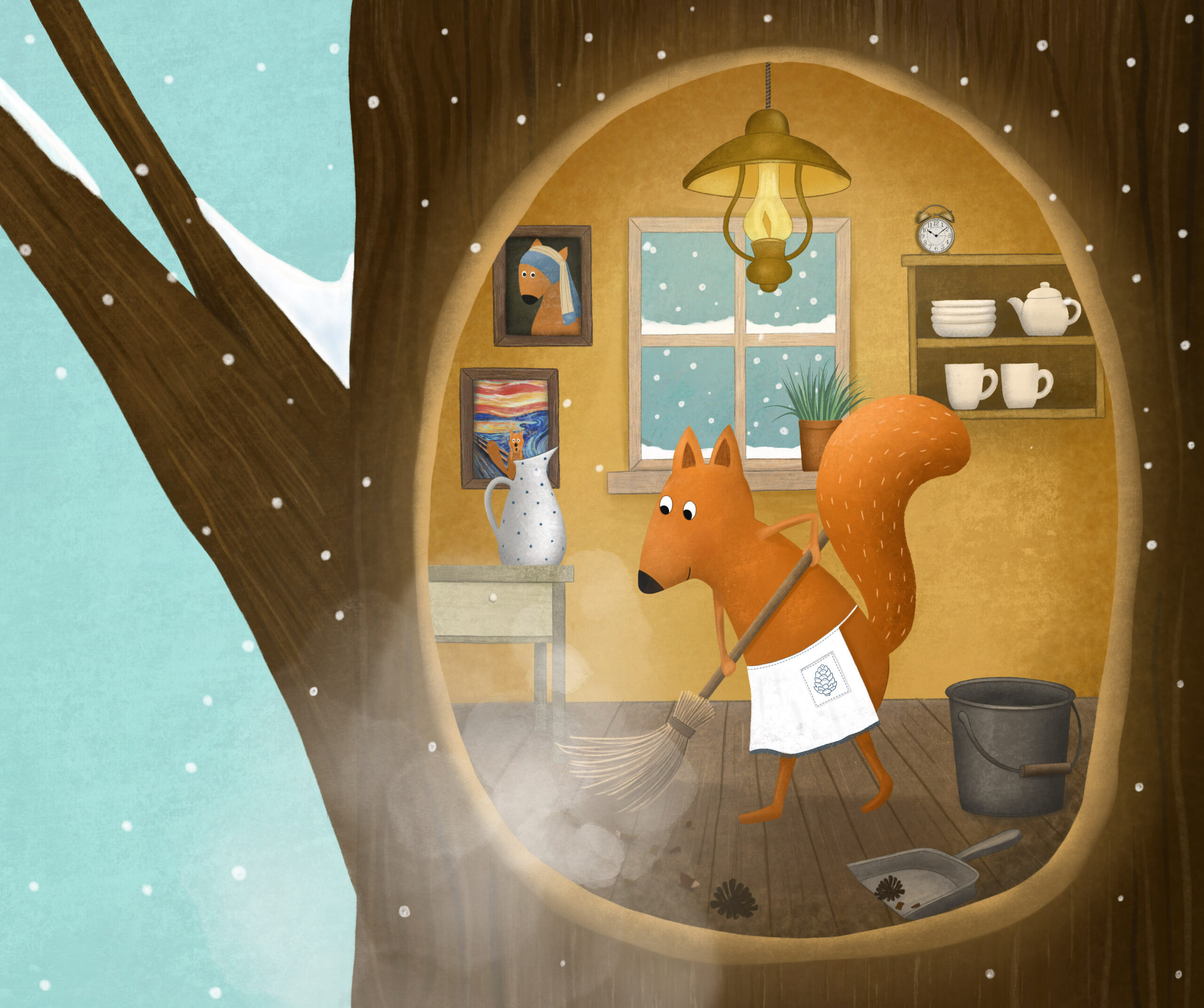 Tuulike Kivestu. „Kuidas metsas pühi peeti“. Koolibri, 2026, digijoonistus